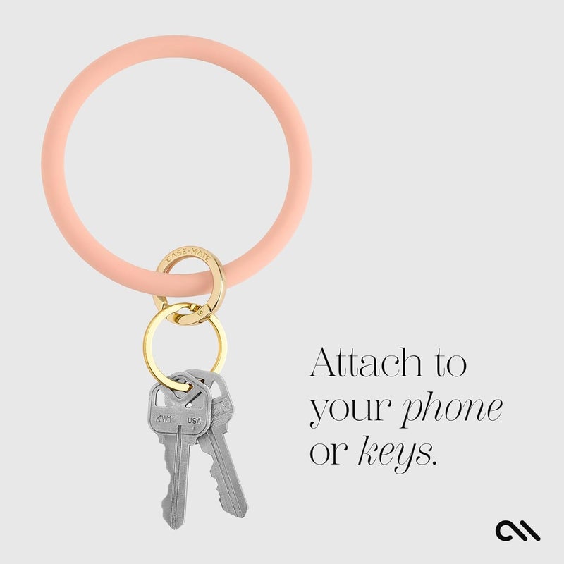 Casemate Phone Charm Bangle Bracelet - Detachable Wristlet Keychain for Women - Hands-Free iPhone Wrist Strap with Tether Tab - Key Ring Bracelet for Galaxy, Pixel and Phone Cases - Peach - Image 5